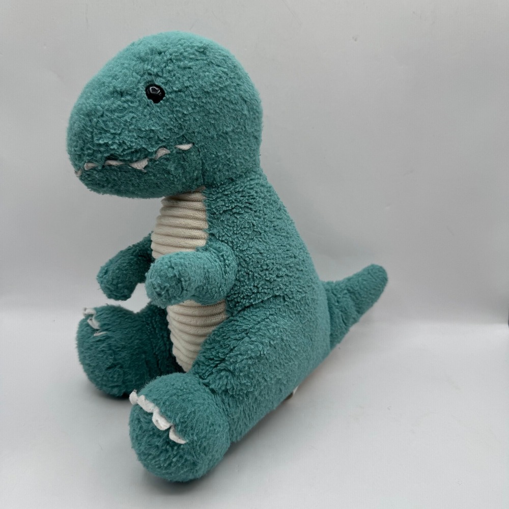 TCBunny Dinosaur Plush Toy Kids Small Teal Blue T-Rex Corduroy Belly BPT-0008-BL